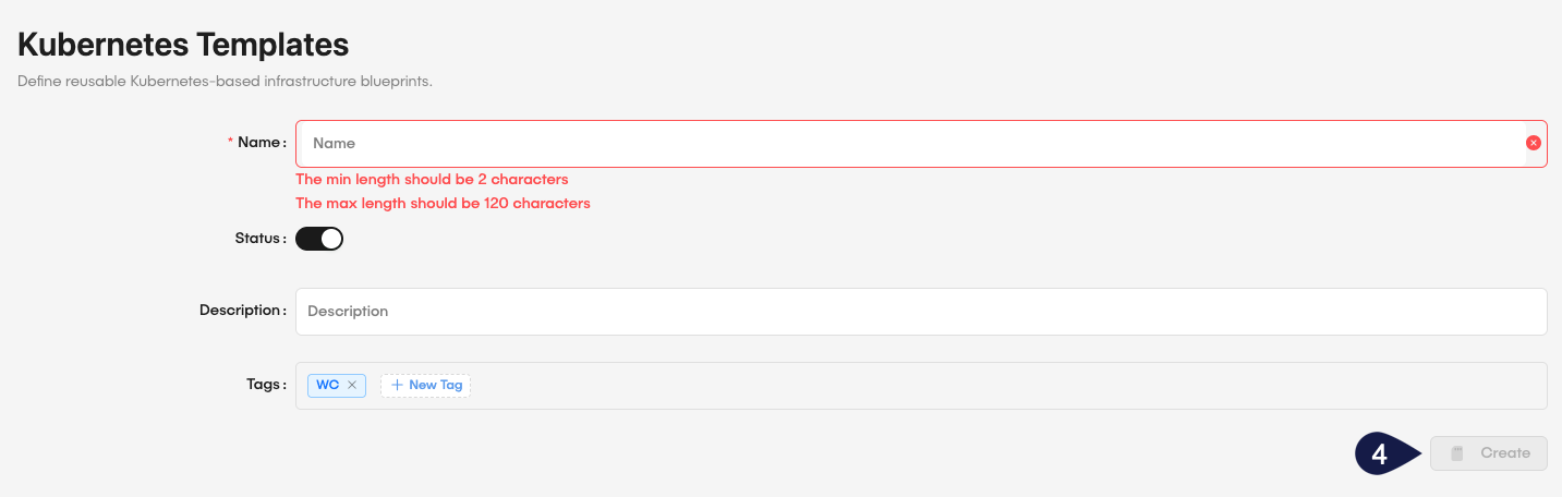 Kubernetes Template Details